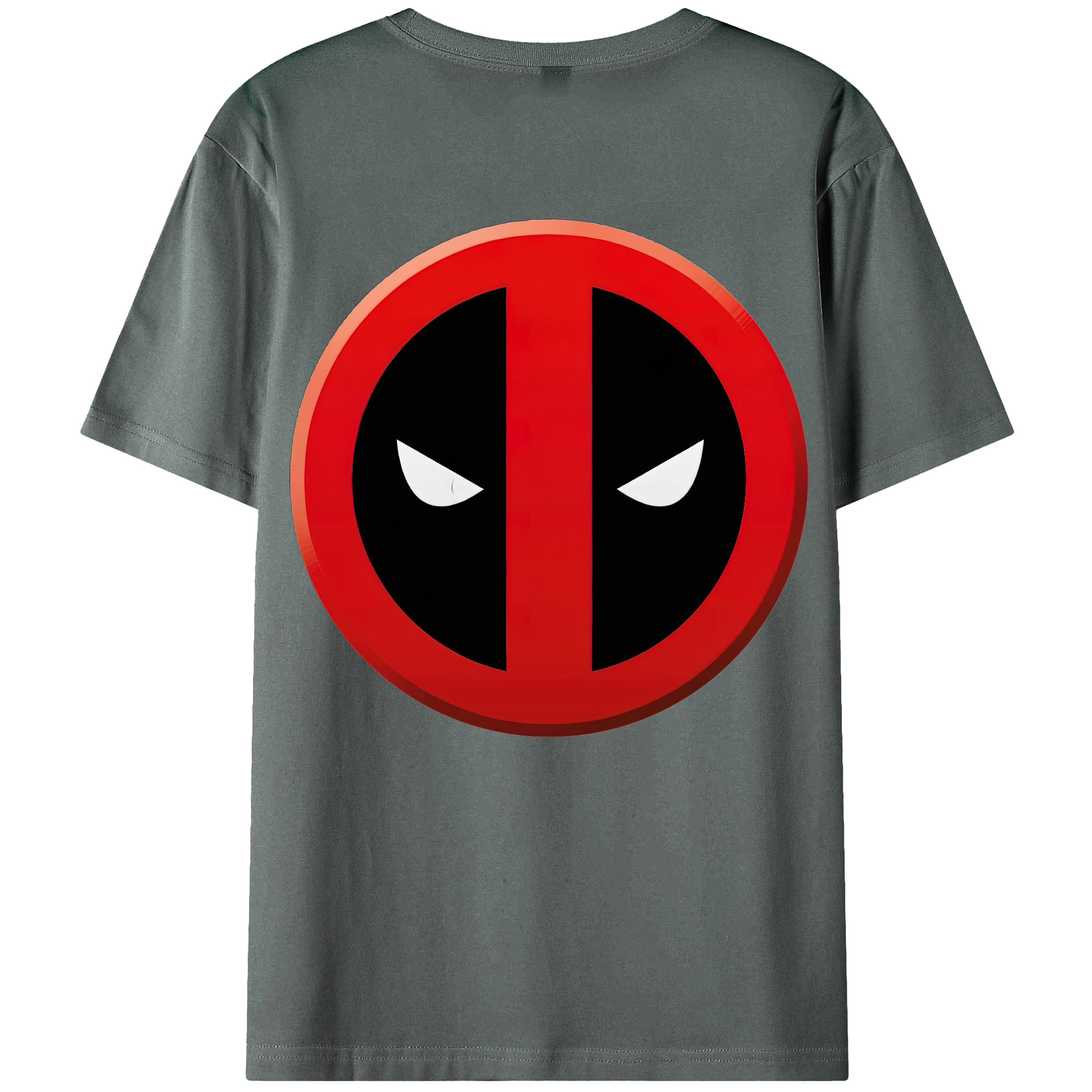 （画像用） Deadpool デッドプール 綿100％ メンズ半袖Tシャツ（バックプリント） 通気性